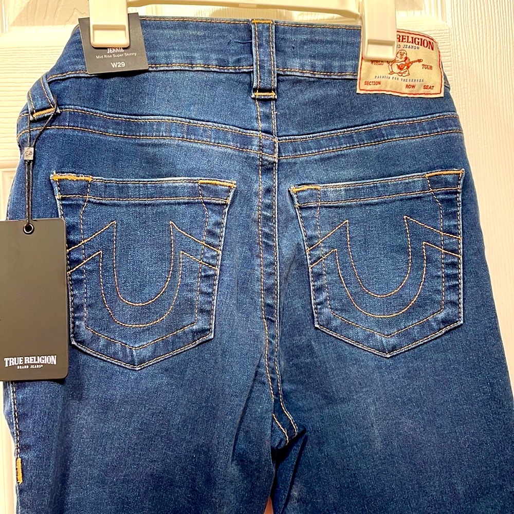 NWT True Religion Jennie curvy mid rise super skinny in dreamcatcher